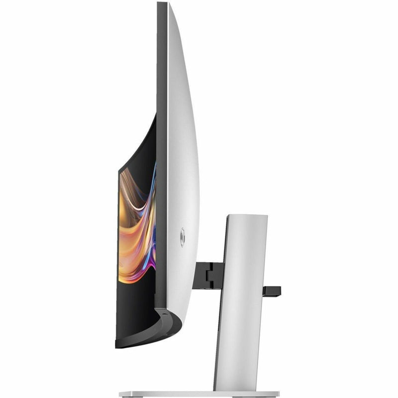 Side view of HP 738PU monitor highlighting the adjustable stand mechanism