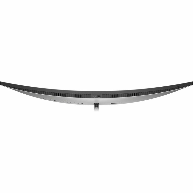 Top view of HP 738PU monitor highlighting curved design and slim profile