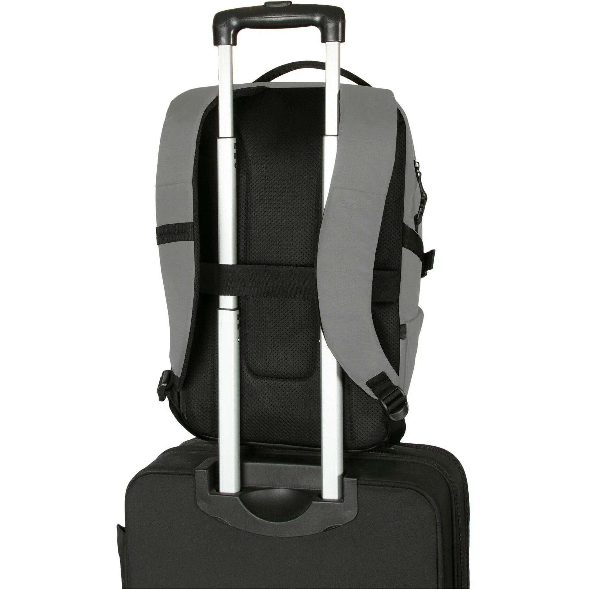 Rear view of Terra EcoSmart backpack showing trolley strap with luggage-alternate-image8