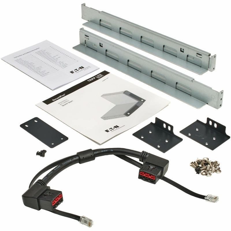 Installation components including rails, cables, and documentation for BP48VRXLTAA