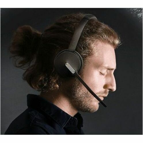 Side profile of person wearing Yealink BH70