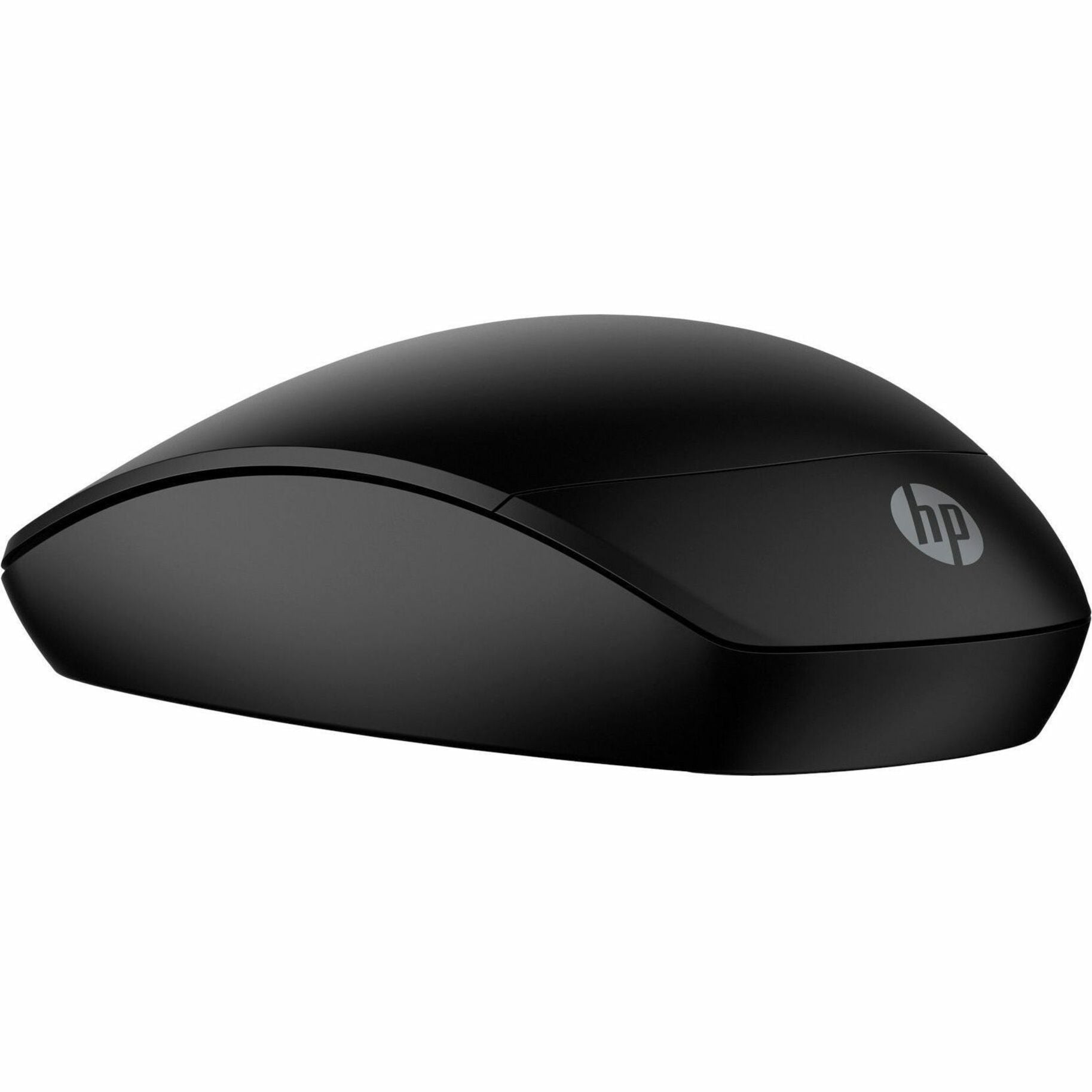 Angled side view of HP 235 Slim Wireless Mouse highlighting ergonomic curves-alternate-image4