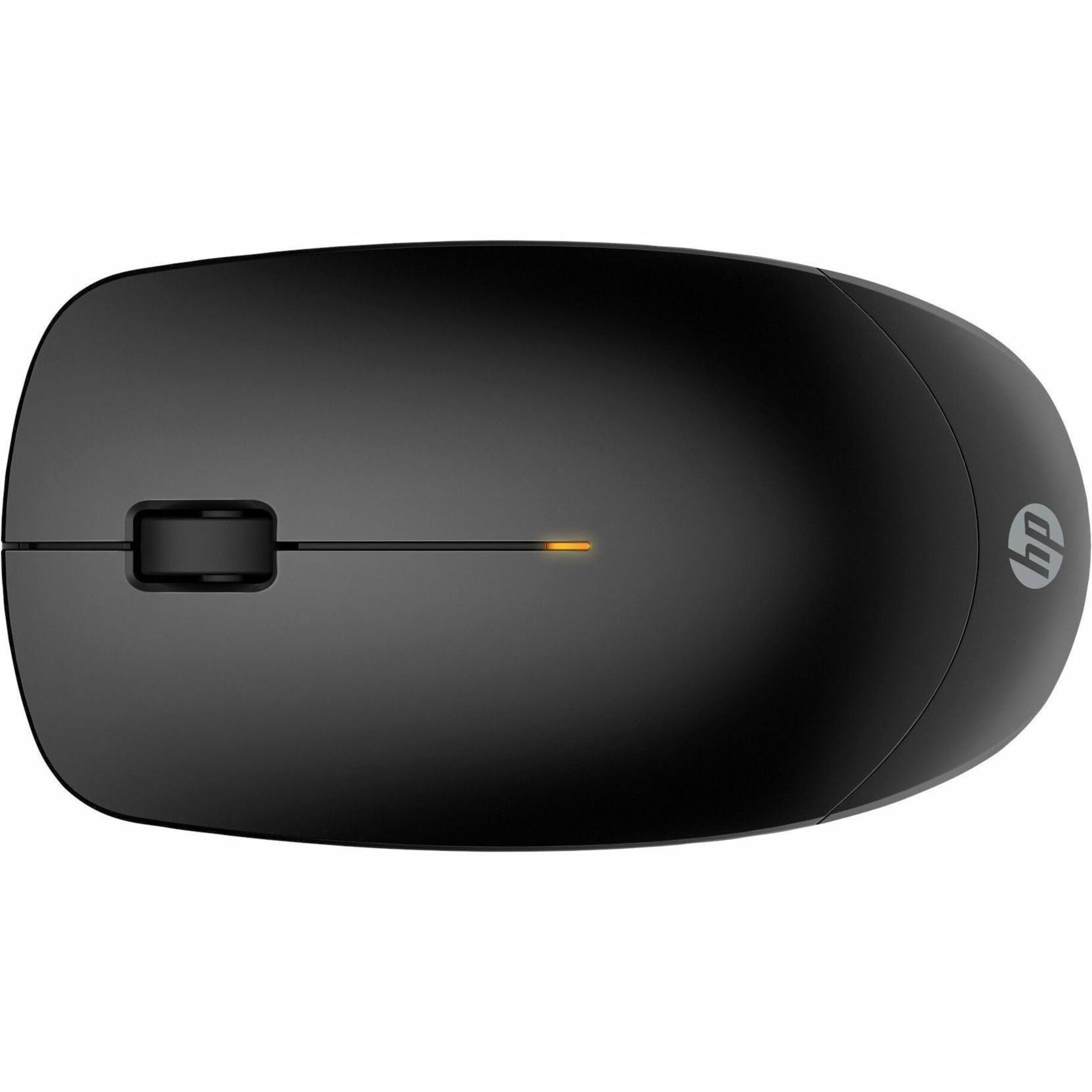 Top-down view of HP 235 Slim Wireless Mouse showing button layout and LED indicator-alternate-image7