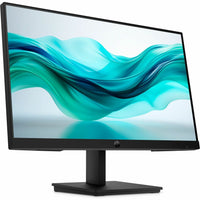 Front view of HP 322pf monitor displaying vibrant turquoise wave pattern on white background-alternate-image1