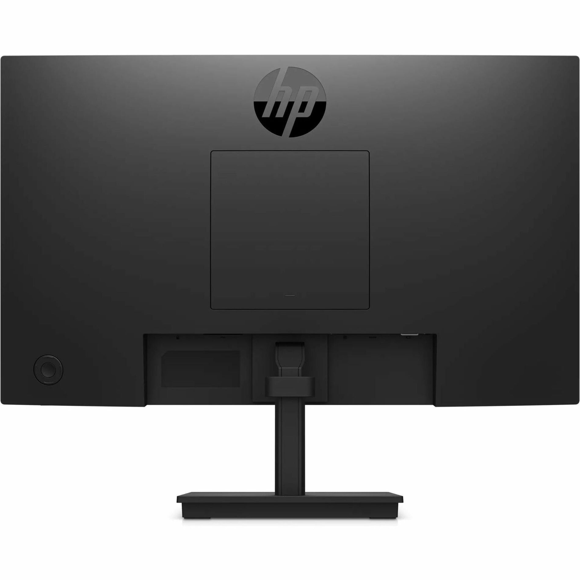 Rear view of HP 322pf monitor showing ports and cable management features-alternate-image5