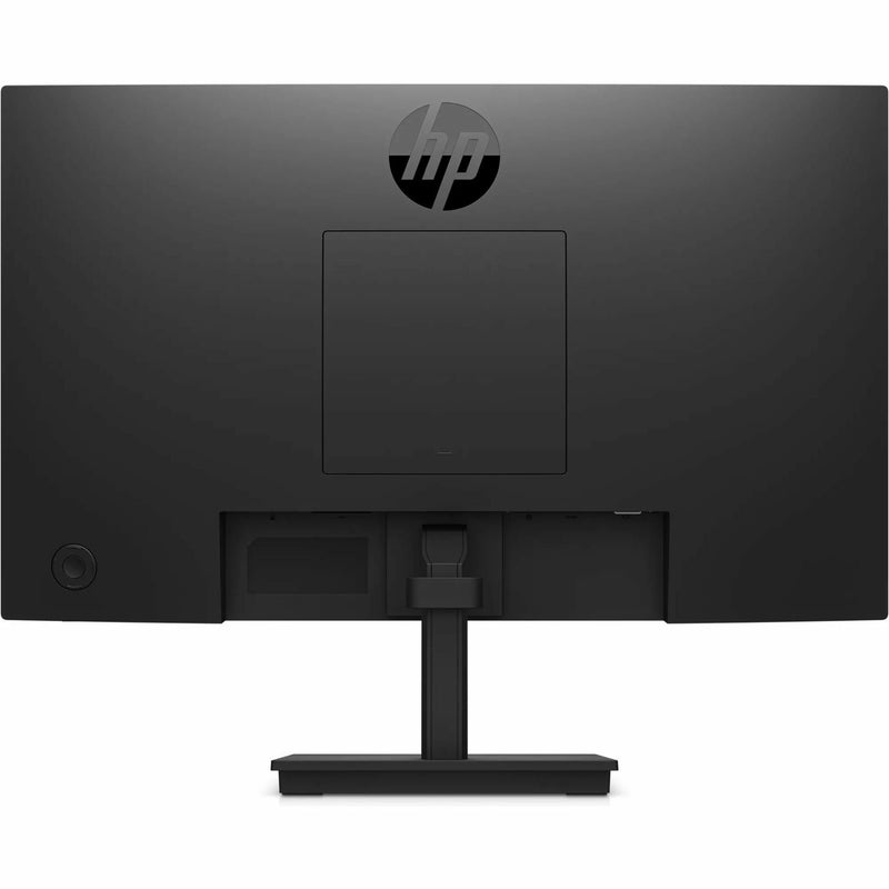 Rear view of HP 322pf monitor showing ports and cable management features