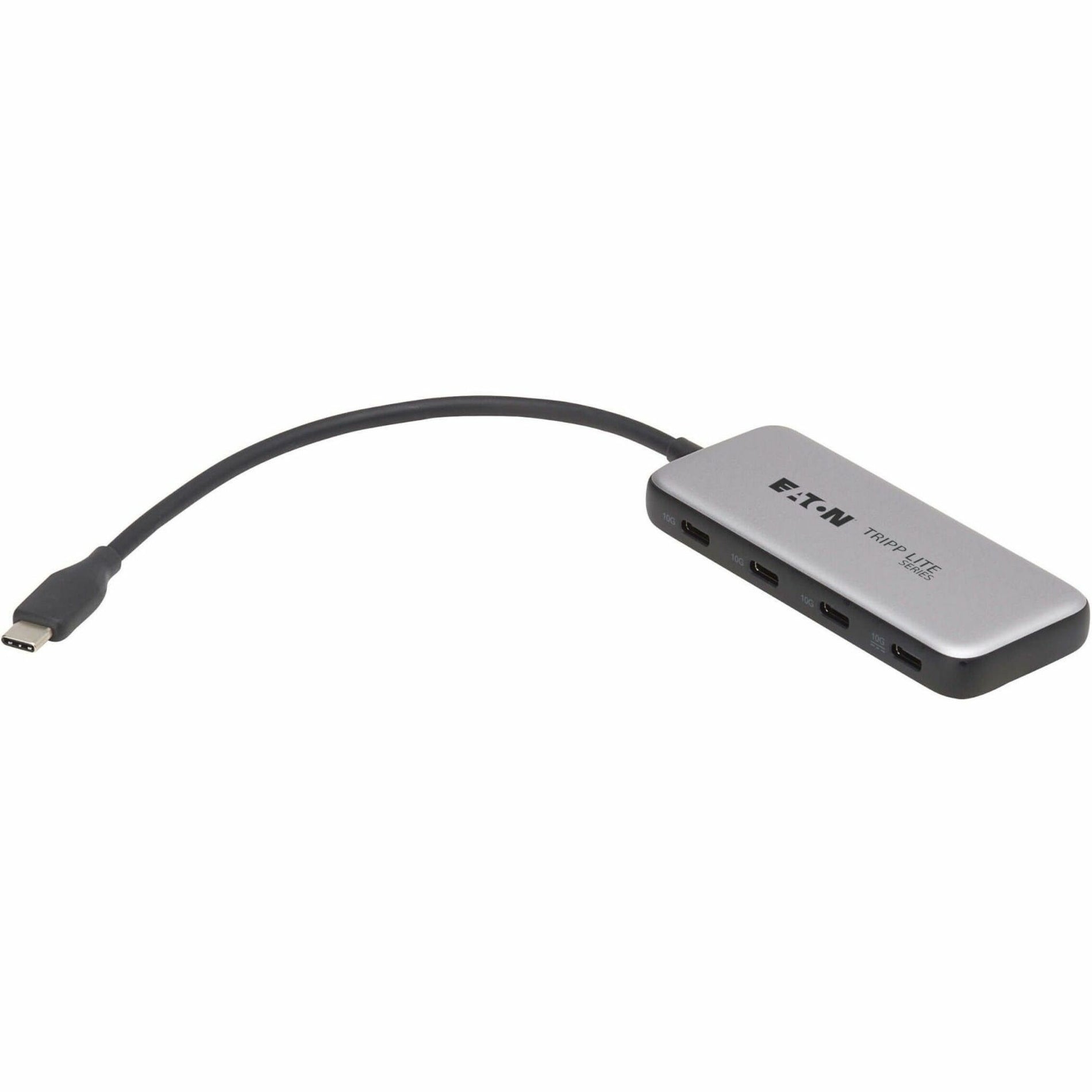 Tripp Lite av Eaton 4-PORT USB-C HUB 10 GBPS 100W PD TB3 GRÅ (U460-004-4C-G2C)