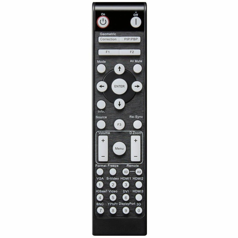 Professional remote control with comprehensive button layout