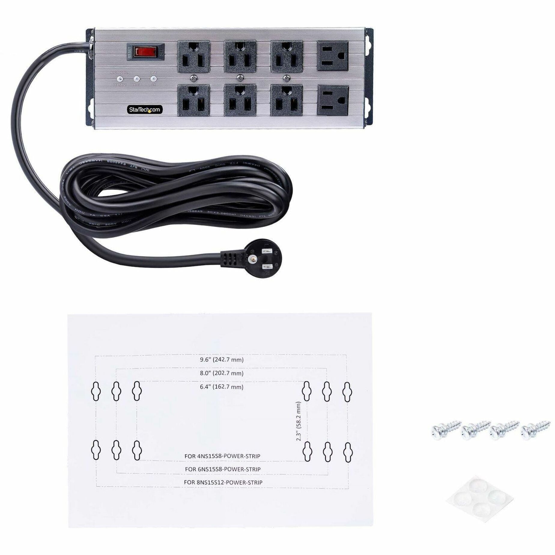 StarTech.com (8N515S12POWERSTRIP) Verlengsnoeren (8N515S12-VERLENGSNOER)