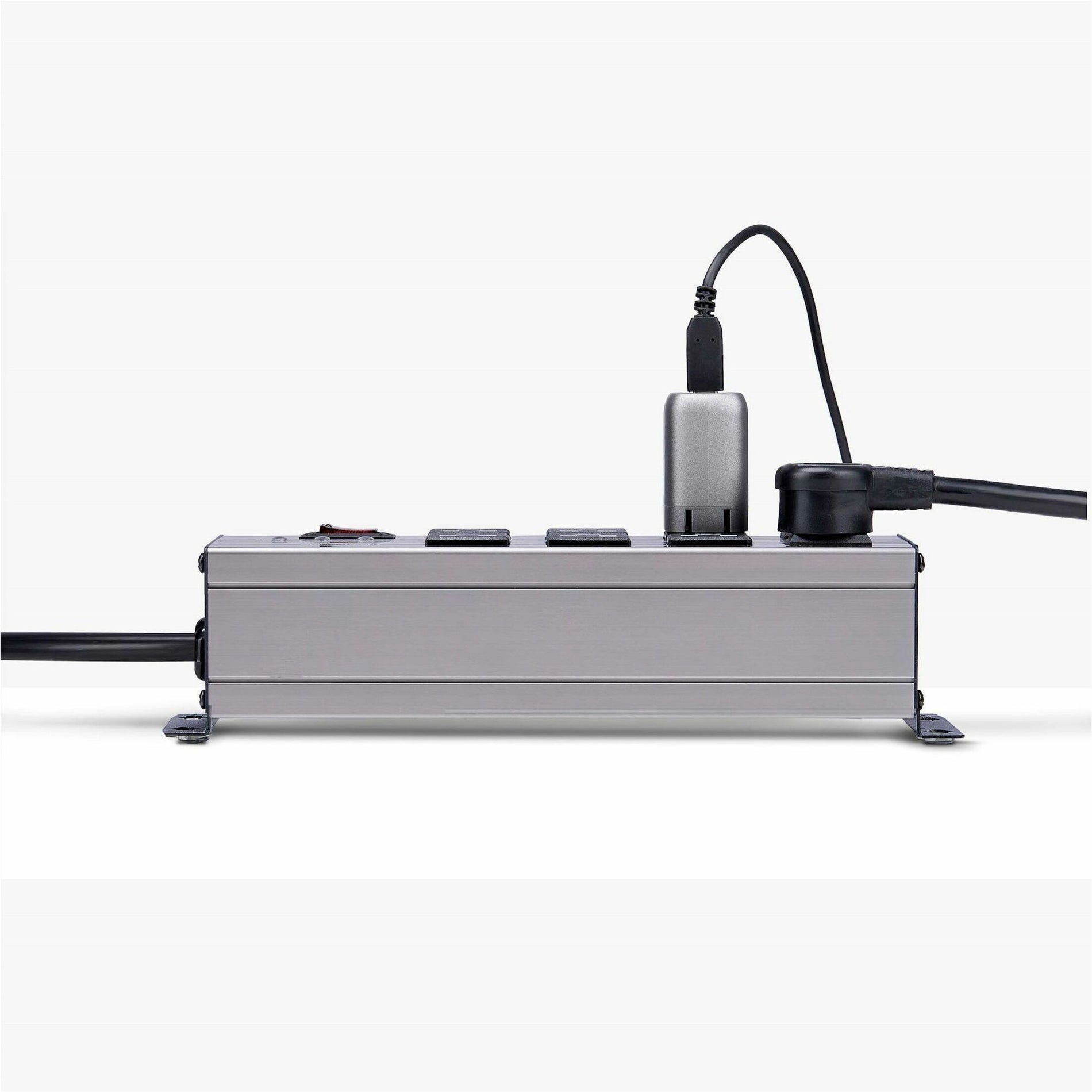 Side view of StarTech power strip showing slim profile and mounting options-alternate-image5