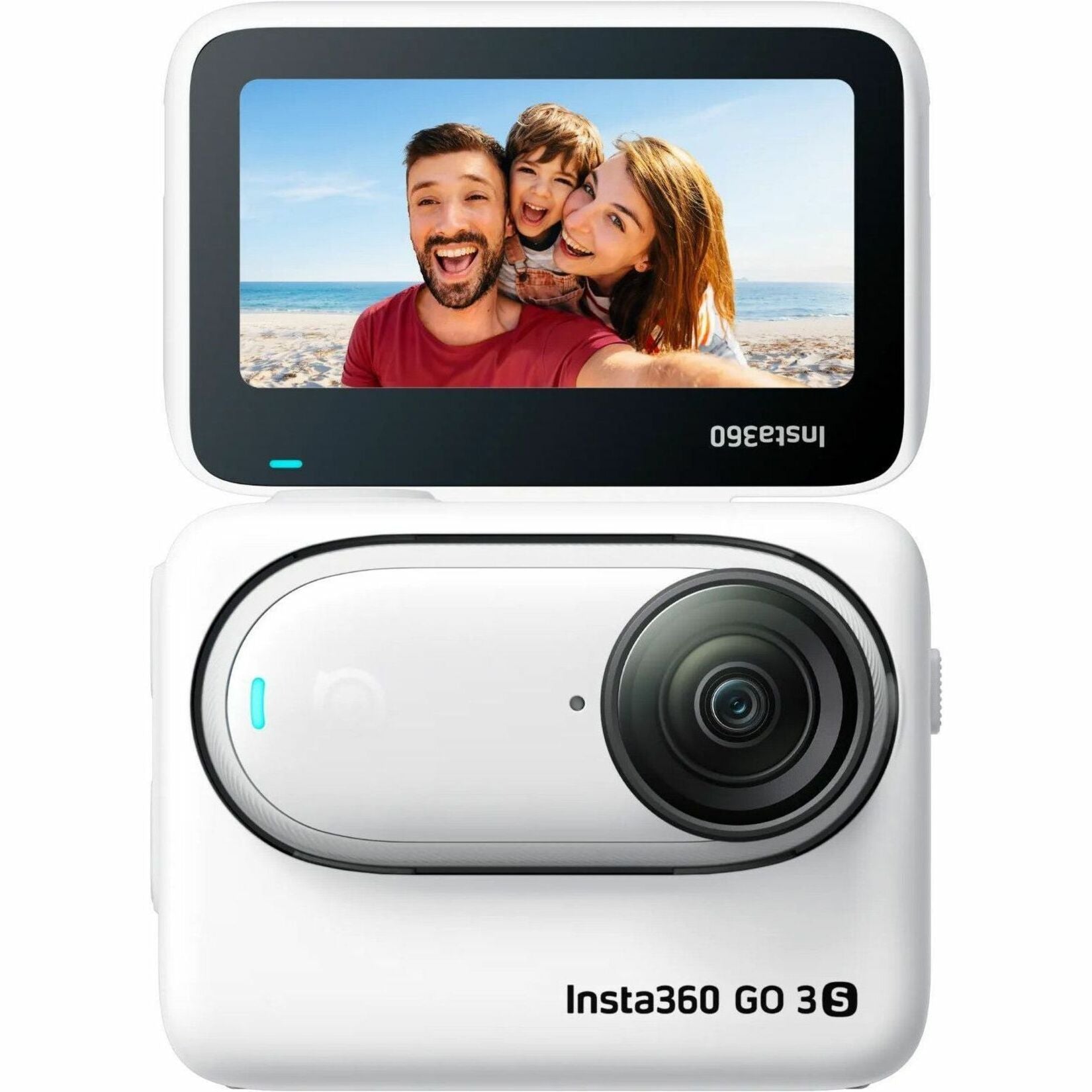 Insta360 3S Caméscope Numérique - Écran Tactile de 22" - Plage Dynamique Élevée (HDR) - 4K - Blanc Arctique