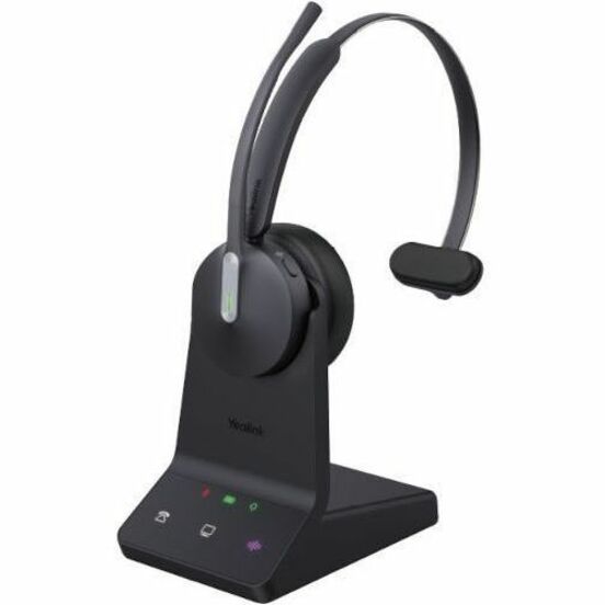 Yealink WH64 Wireless DECT Bluetooth Headset, 3-Mic Noise Canceling, Teams & Zoom Certified, 32Hr Battery, 492ft Range, Busylight, Mono Black - 1208671 (1 Year Warranty)