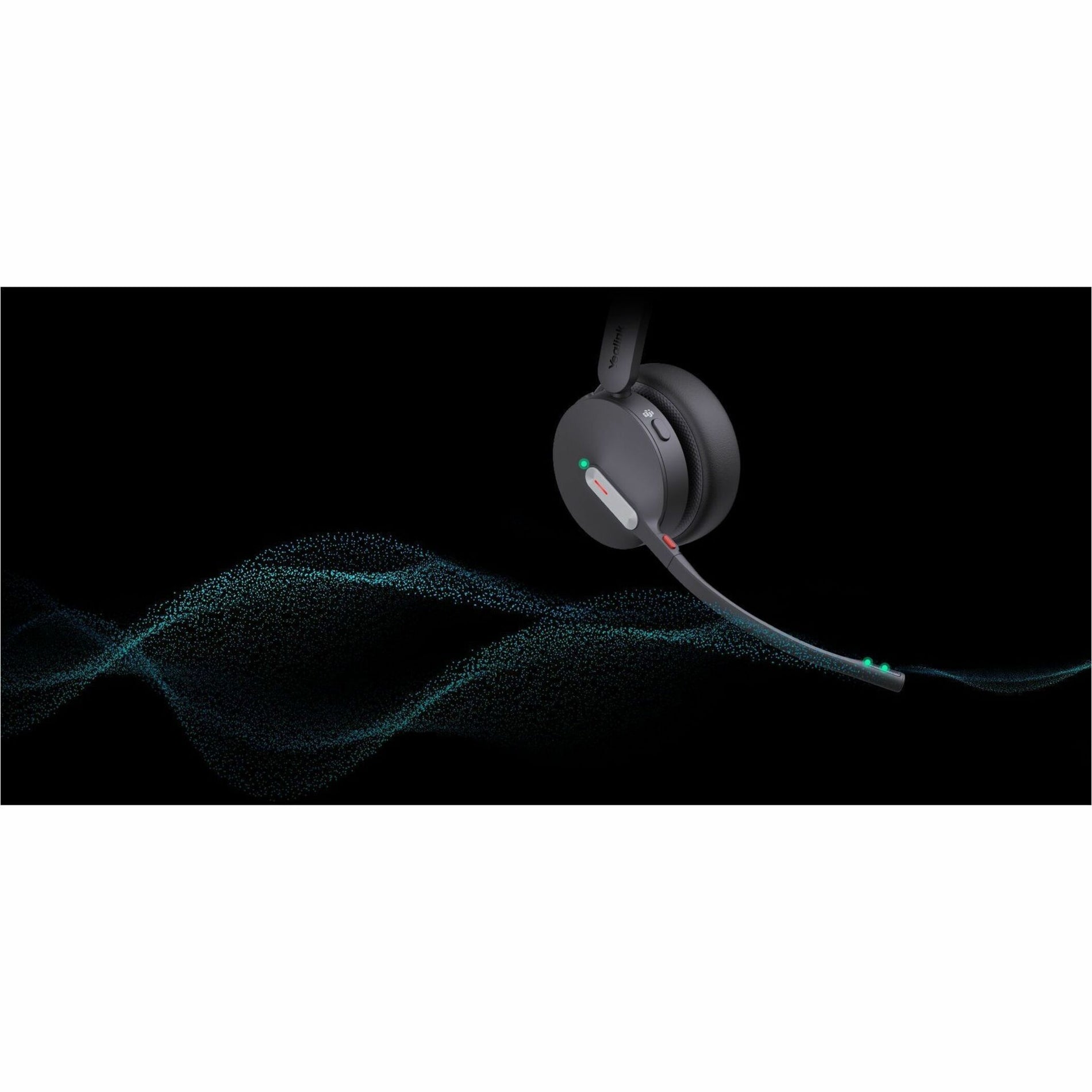 Artistic visualization of Yealink WH64 audio technology with wave patterns-alternate-image5