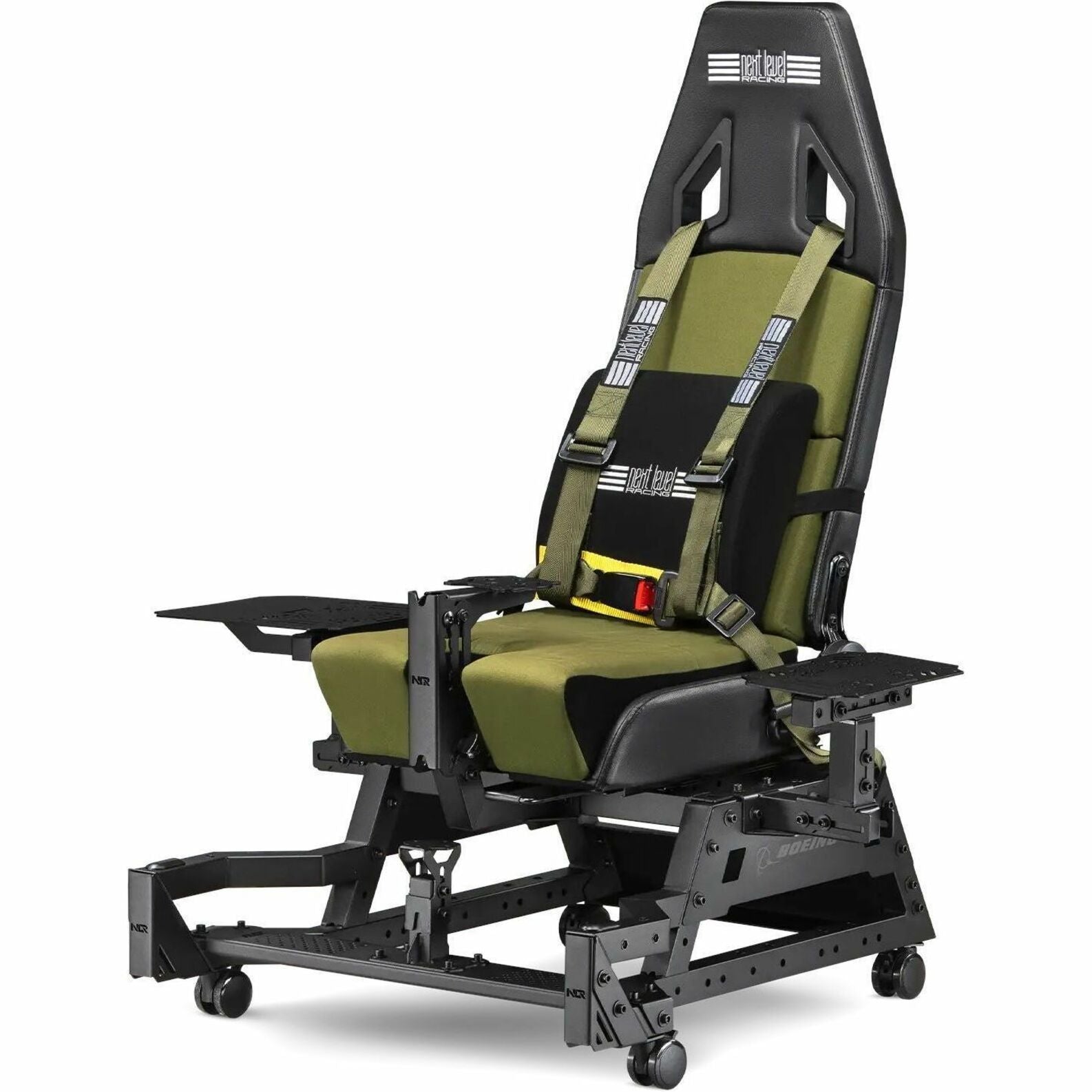 Three-quarter view of Flight Seat Pro highlighting adjustable framework and mounting options-alternate-image3