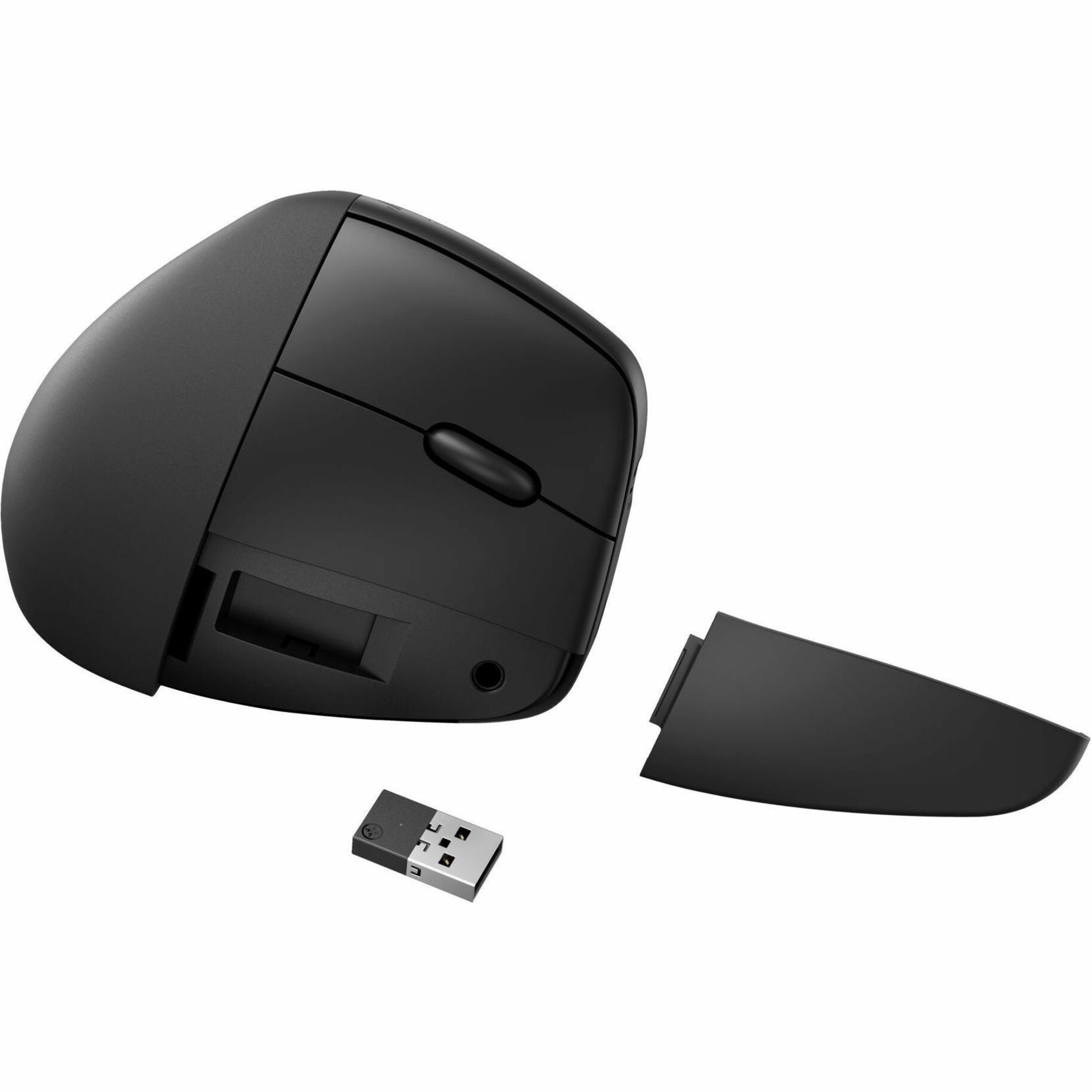 HP 920 Ergonomic Mouse components showing USB dongle and detachable palm rest-alternate-image2