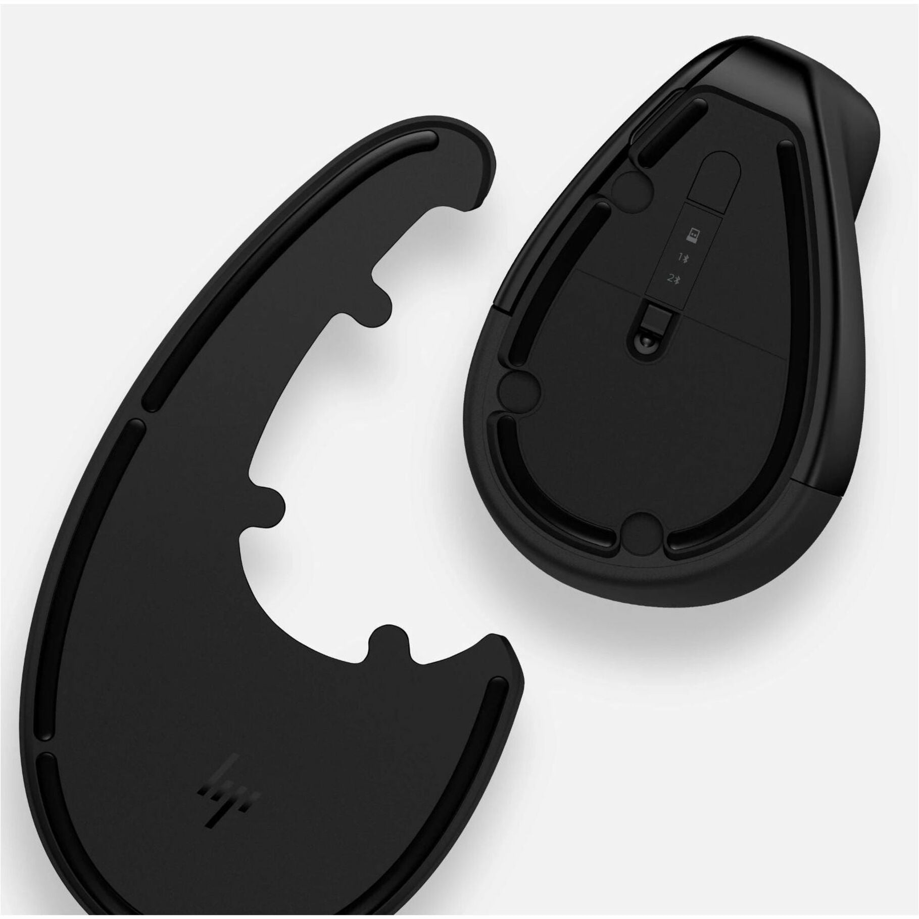 Exploded view of HP 920 Ergonomic Mouse showing detachable palm rest-alternate-image11