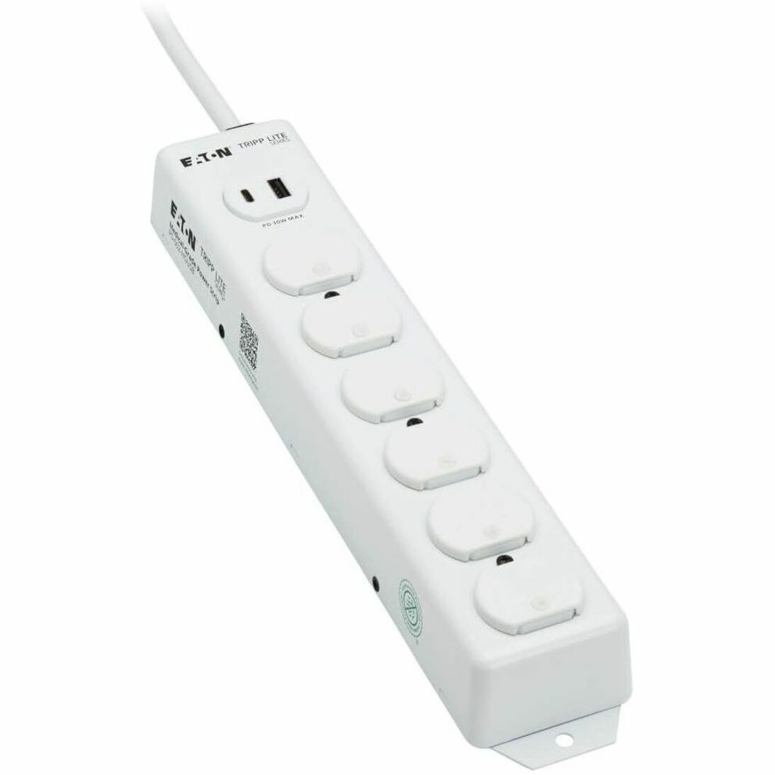 Power strip with safety covers installed on unused outlets-alternate-image4