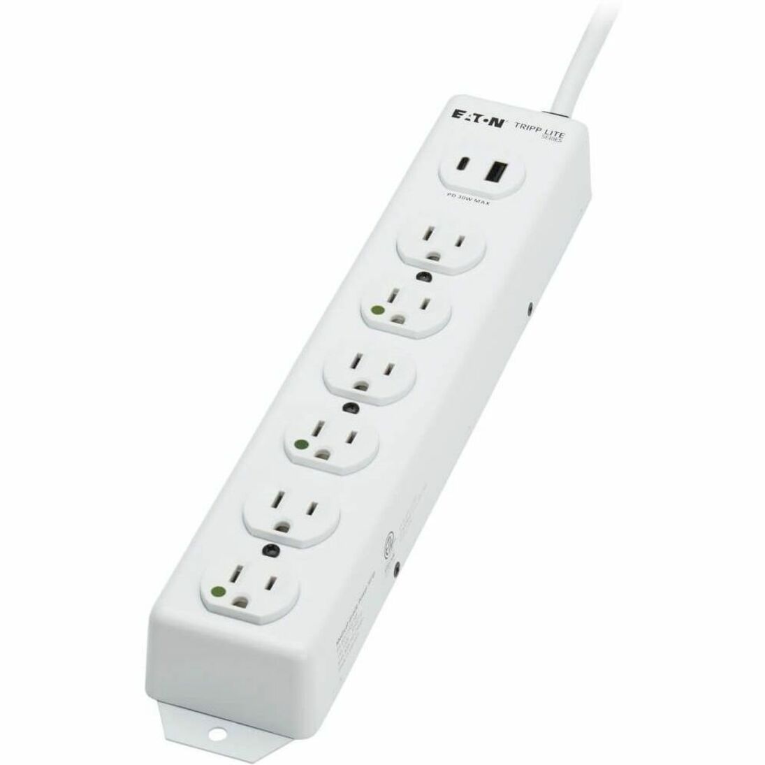 Vertical mounting view of medical-grade power strip-alternate-image6