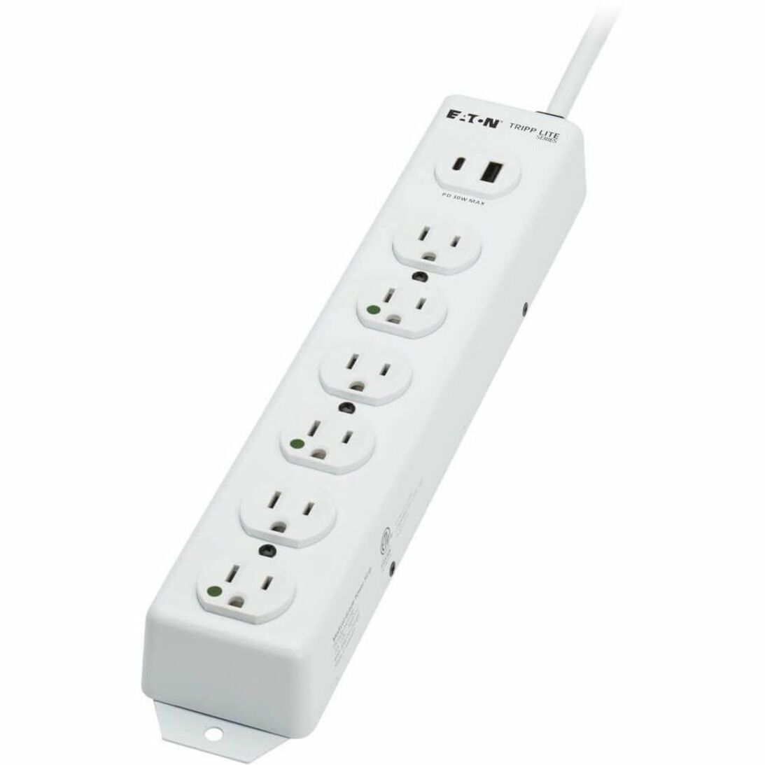 Power strip showing USB-A and USB-C charging ports with connected devices-alternate-image6