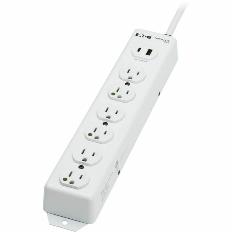 Power strip showing USB-A and USB-C charging ports with connected devices