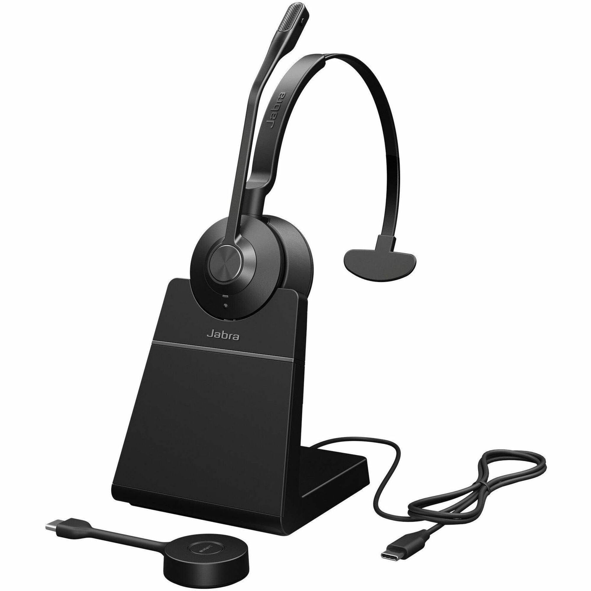 Jabra Engage 55 SE Professional DECT Wireless Headset, 490ft Range, USB-C, Monaural On-ear Design, SafeTone 2.0 Hearing Protection, 13Hr Talk Time, Zoom Certified - 9653-435-125 (2 Year Warranty)