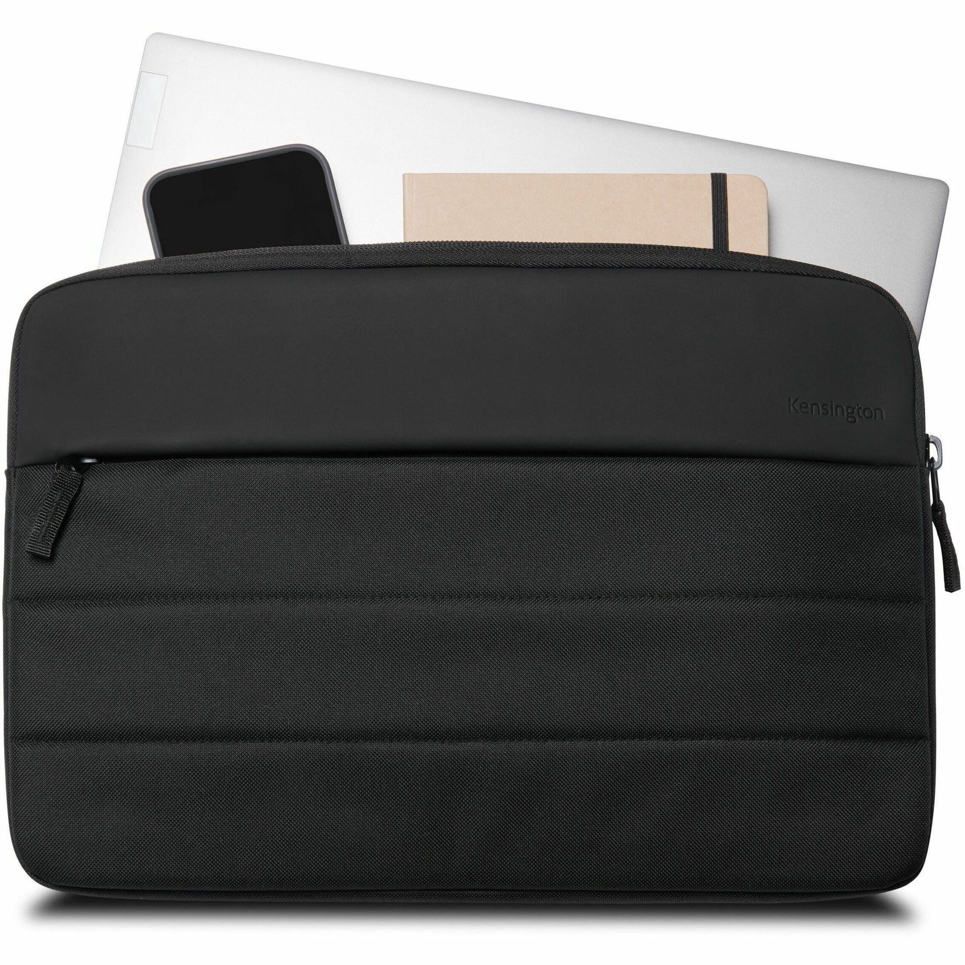 Lifestyle shot showing laptop and accessories being stored in the sleeve-alternate-image4