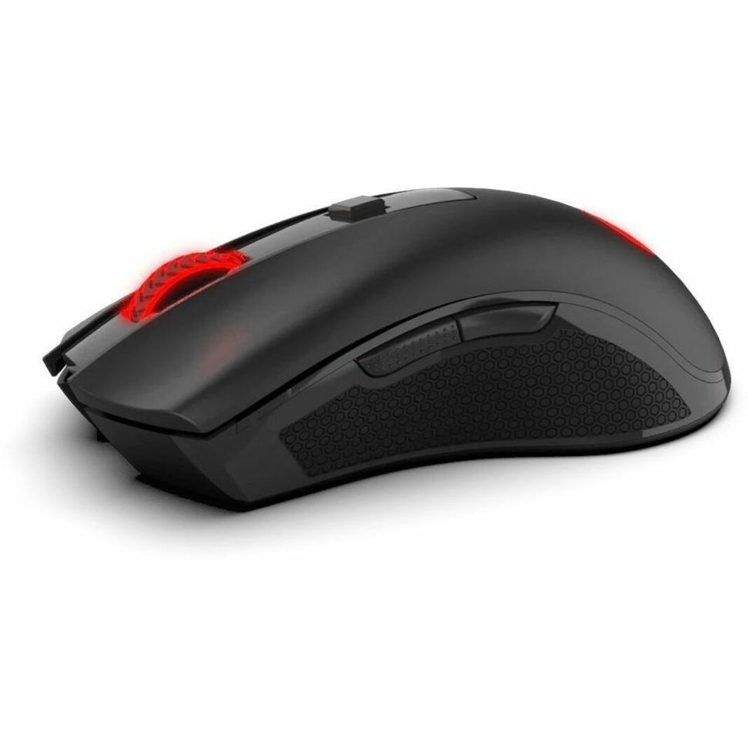 Profile view of Redragon Nirvana M652 gaming mouse showing sleek design and red LED accents-alternate-image4