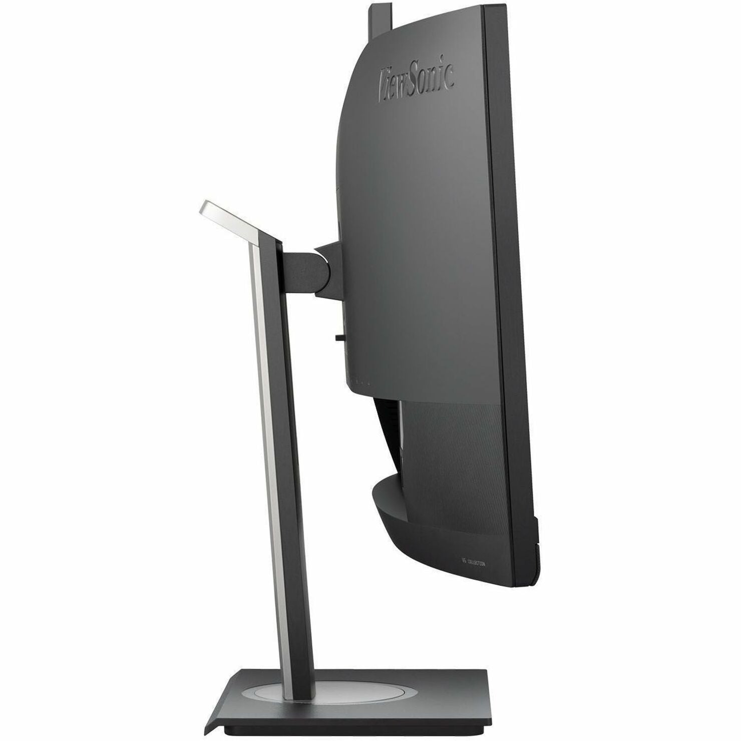 Side profile view of ViewSonic VG3457CV showing stand and curved display design-alternate-image2