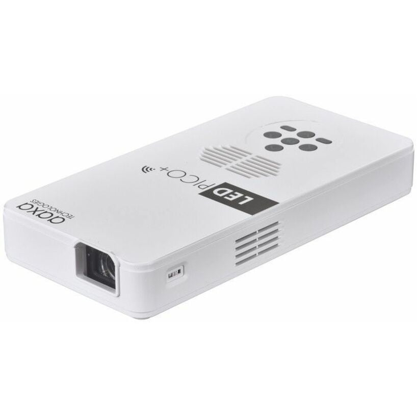 أجهزة AAXA تكنولوجيا بروجكتور LED PICO PLUS MAX MINI DLP 1080P WIFI عكس 2 ساعة بطارية 0.7 رطل (KP-101-04)