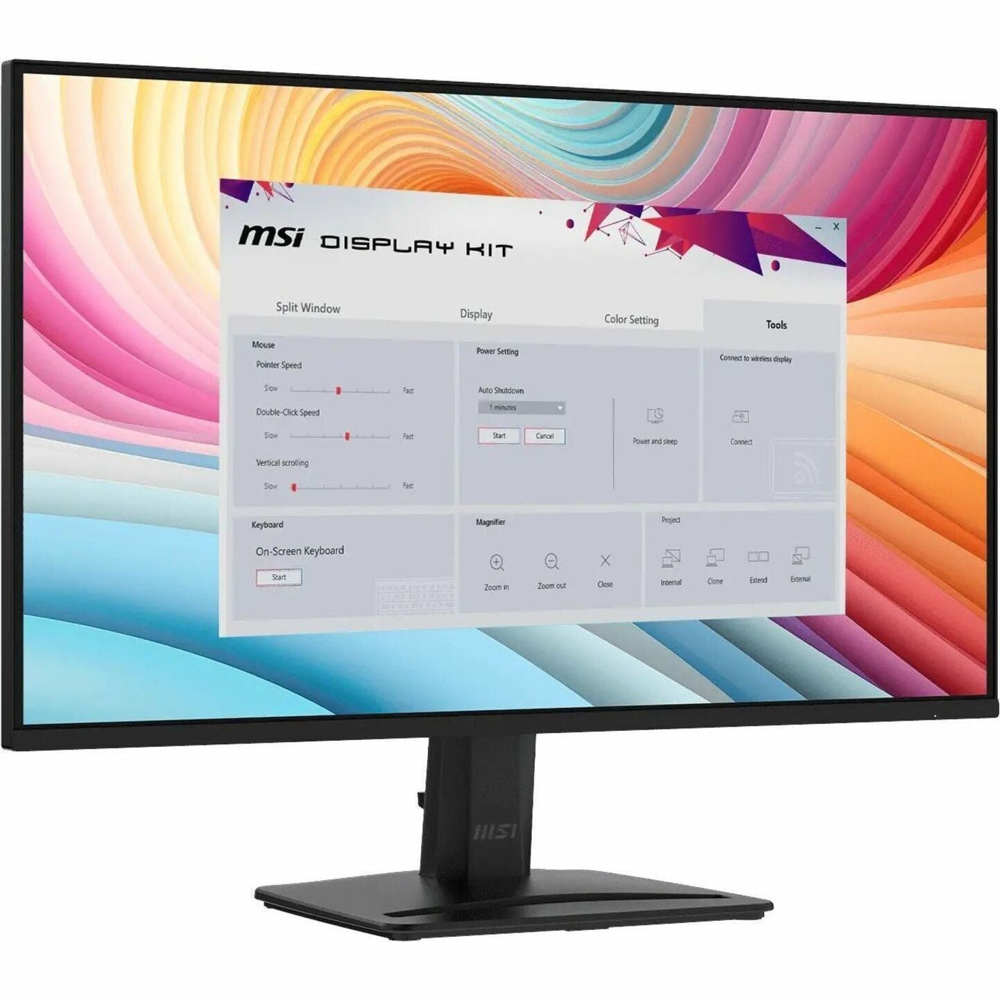 MSI Pro MP251 E2 24.5 IPS Gaming Office Monitor, 1920x1080 FHD, 120Hz, 1ms MPRT, HDR Ready, Adaptive-Sync, Built-in Speakers, VESA Mount, Black - PROMP251E2 (3 Year Warranty)