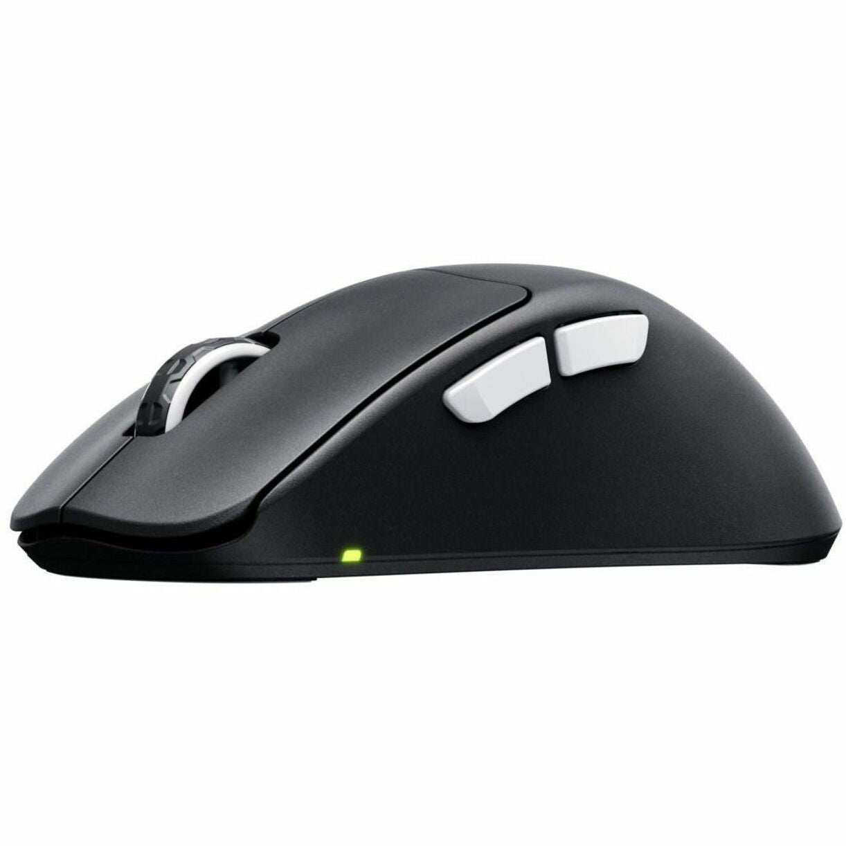 Side view of the CHERRY XTRFY M64 Pro Wireless gaming mouse showing ergonomic profile and LED indicator-alternate-image1