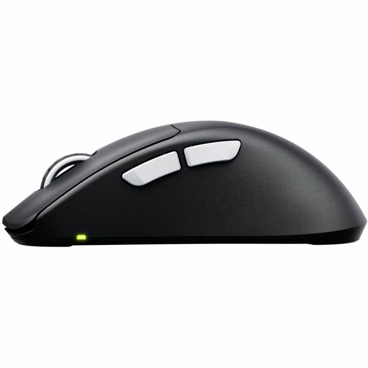 Side profile of CHERRY XTRFY M64 Pro Wireless gaming mouse showing LED indicator-alternate-image6