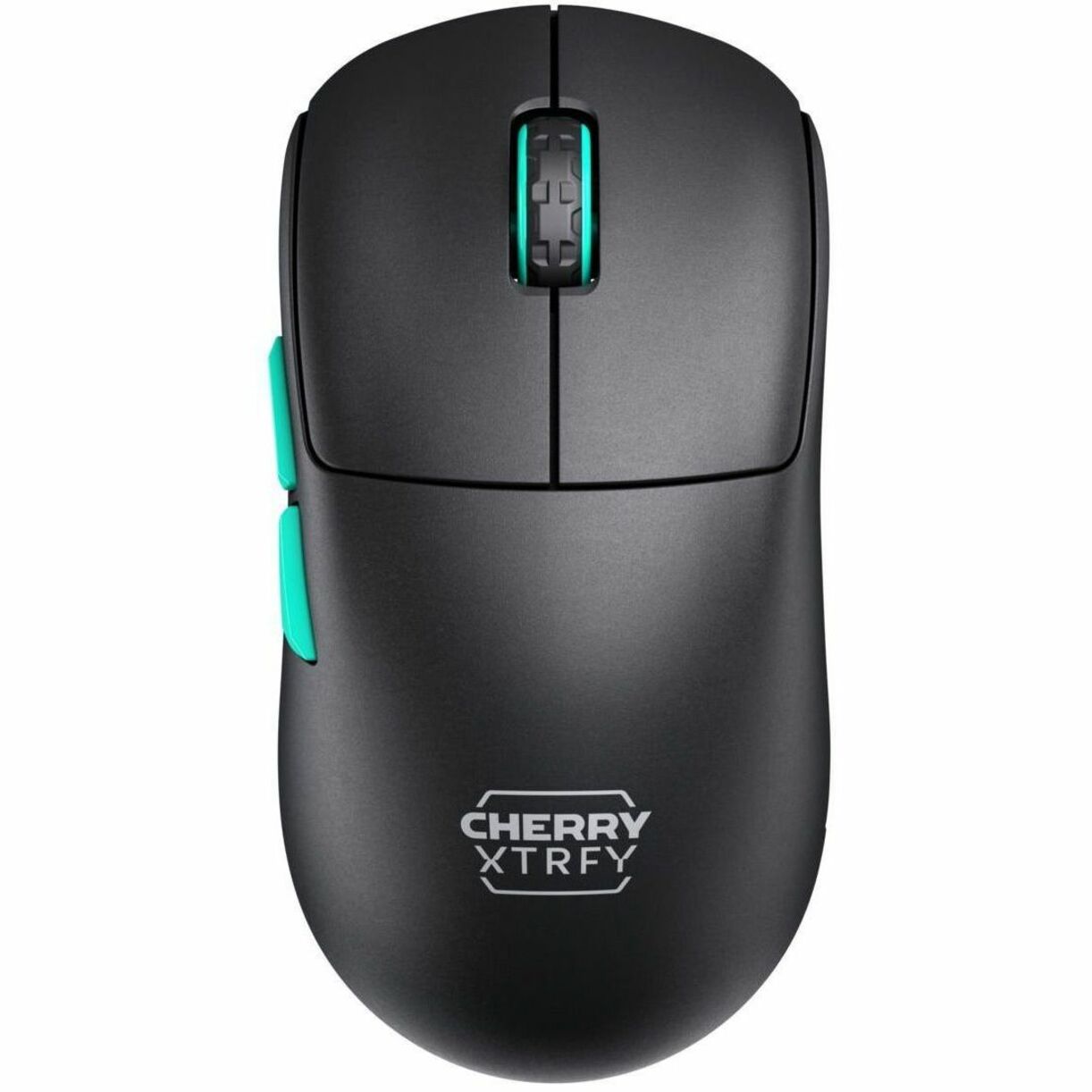 Top view of CHERRY XTRFY M68 wireless gaming mouse showing symmetrical design and button layout-alternate-image2