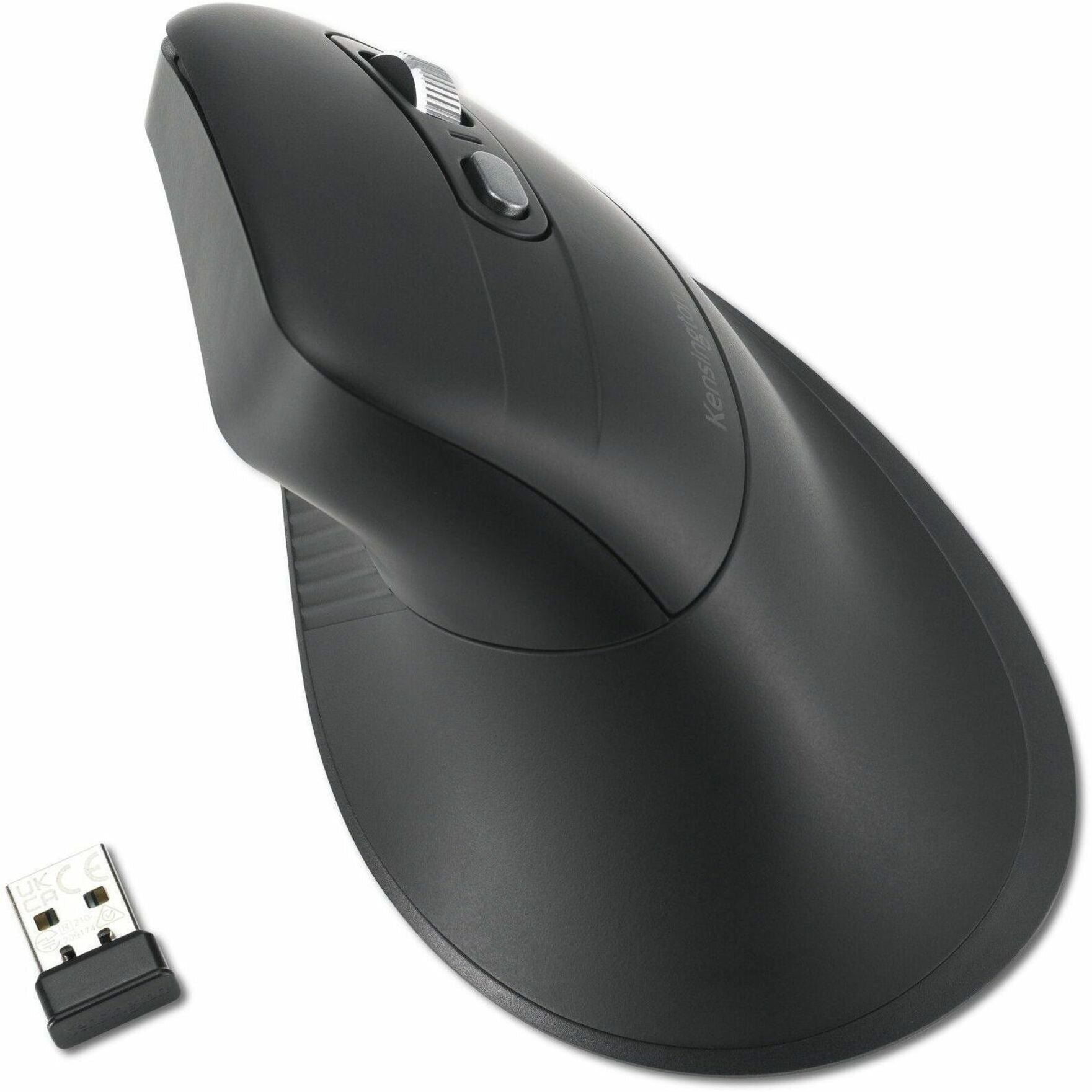 Kensington Pro Fit Ergo MY630 EQ Wireless Ergonomic Mouse, Full-Size Vertical Design, 5 Programmable Buttons, 2400 DPI, Multi-Device, Rechargeable, 55% Recycled, Gray - K72484NA (3 Year Warranty)