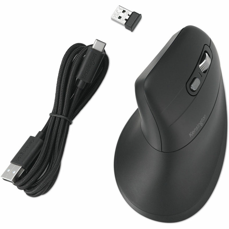 Kensington Pro Fit Ergo MY630 mouse with included USB receiver and charging cable