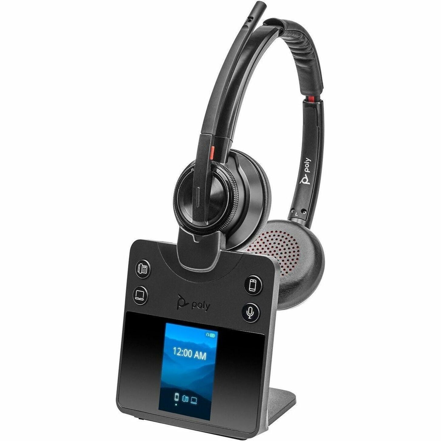 Poly Savi 8400 Office 8420 Wireless Headset, Bluetooth 5.2/DECT, Noise-Canceling, 13Hr Battery, Microsoft Teams Certified, 3-Way Connectivity, Black - 8L7F2AA (1 Year Warranty)