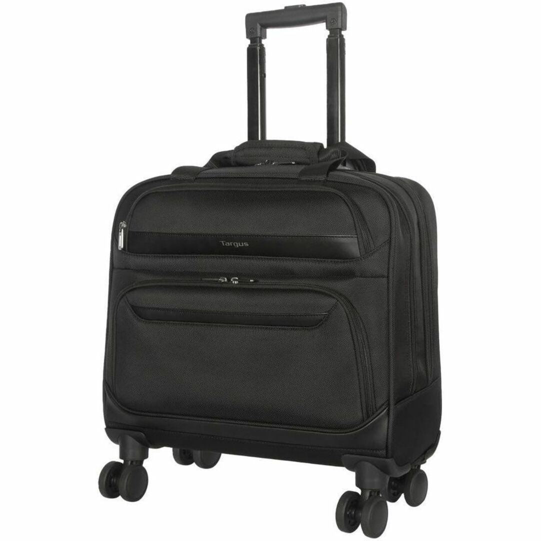 Front view of Targus 4-wheel rolling laptop case with extended handle-alternate-image1