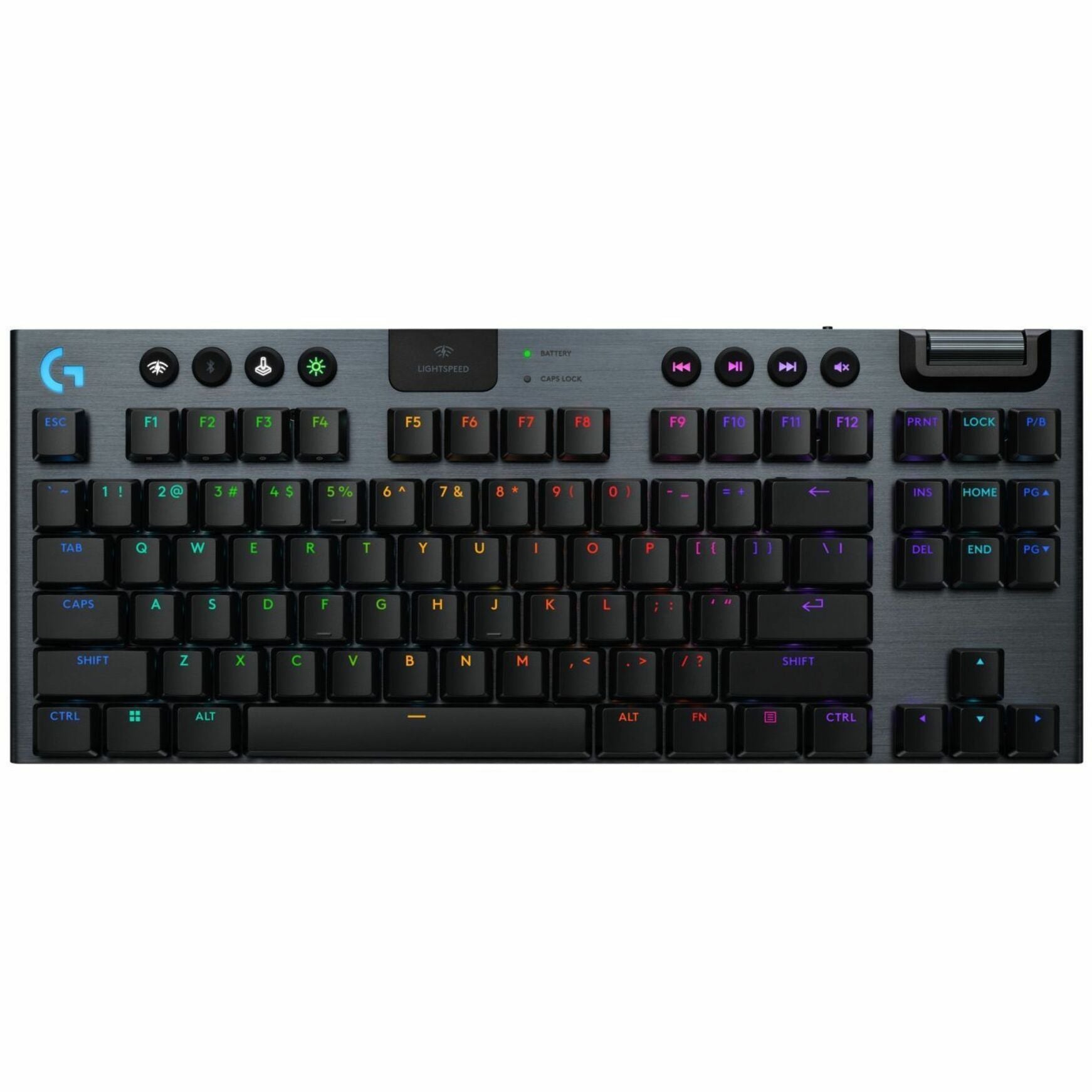 Logitech G915 X LIGHTSPEED TKL Low-Profile Wireless Gaming Keyboard, Double-Shot PBT Keycaps, Fully Programmable Keys, RGB Backlighting, Sleek Aluminum Finishing, GL Brown Tactile - PC/Mac (920-012715)