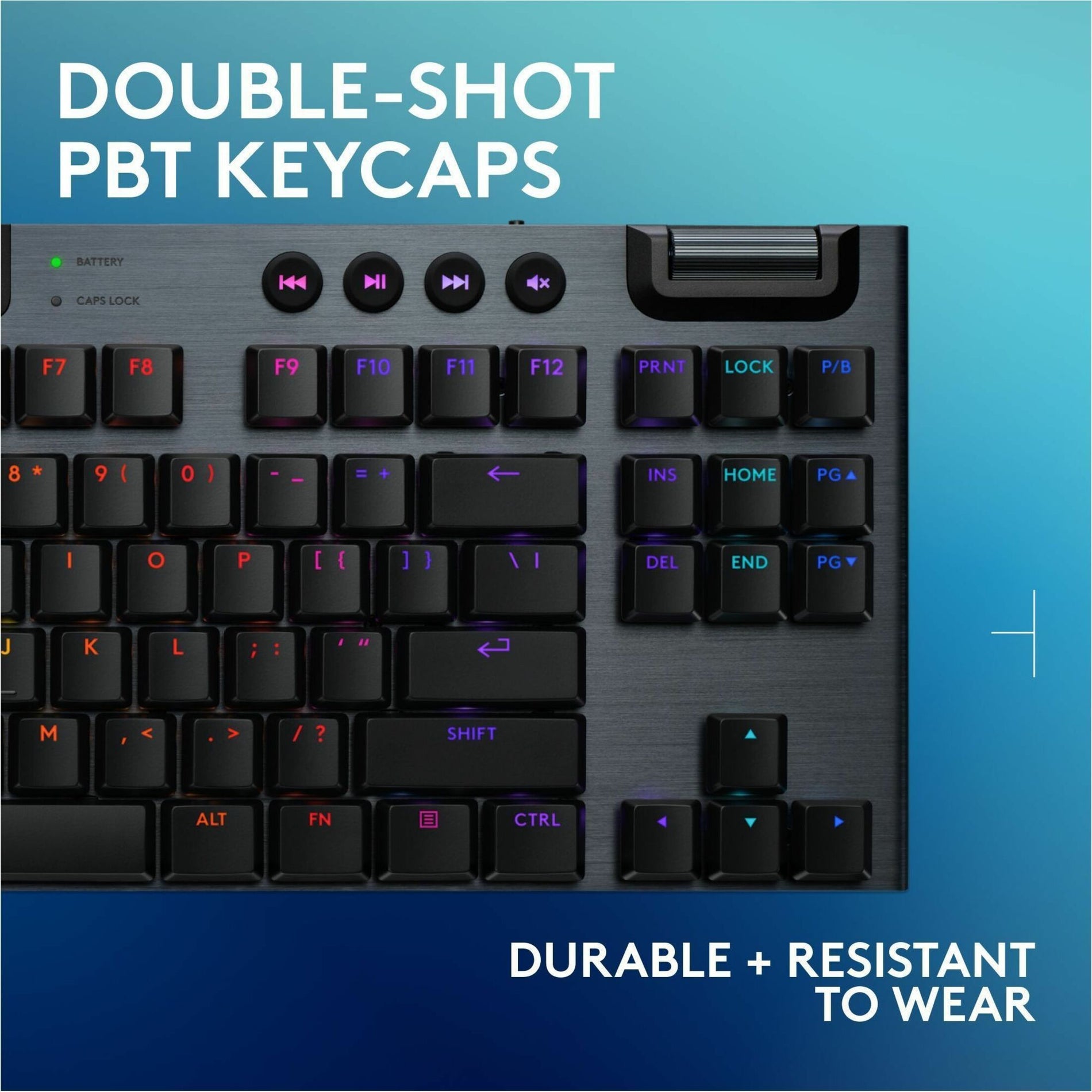 Logitech G915 X LIGHTSPEED TKL Low-Profile Wireless Gaming Keyboard, Double-Shot PBT Keycaps, Fully Programmable Keys, RGB Backlighting, Sleek Aluminum Finishing, GL Brown Tactile - PC/Mac (920-012715)