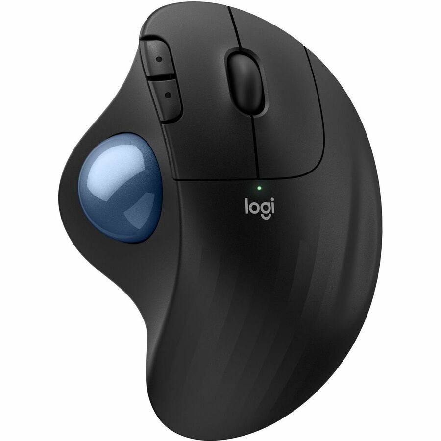 Logitech ERGO M575s Wireless Trackball (Black+Blue Ball) (910-007026)