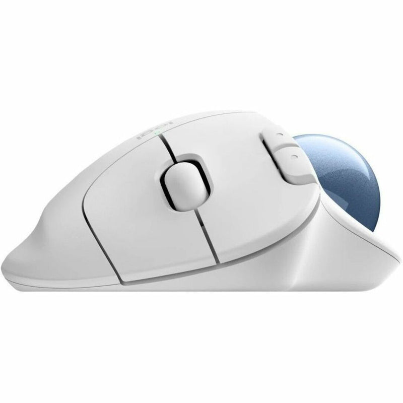 Horizontal view of Logitech ERGO M575S showing button placement and trackball