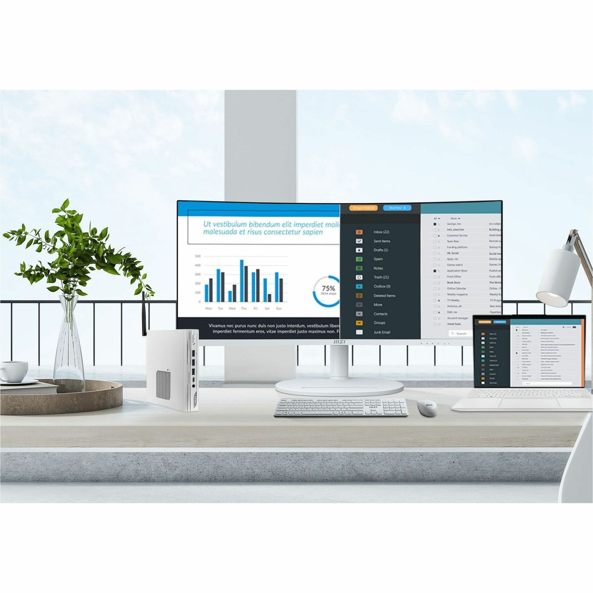 MSI Modern MD342CQPW showing data visualization and charts-alternate-image14