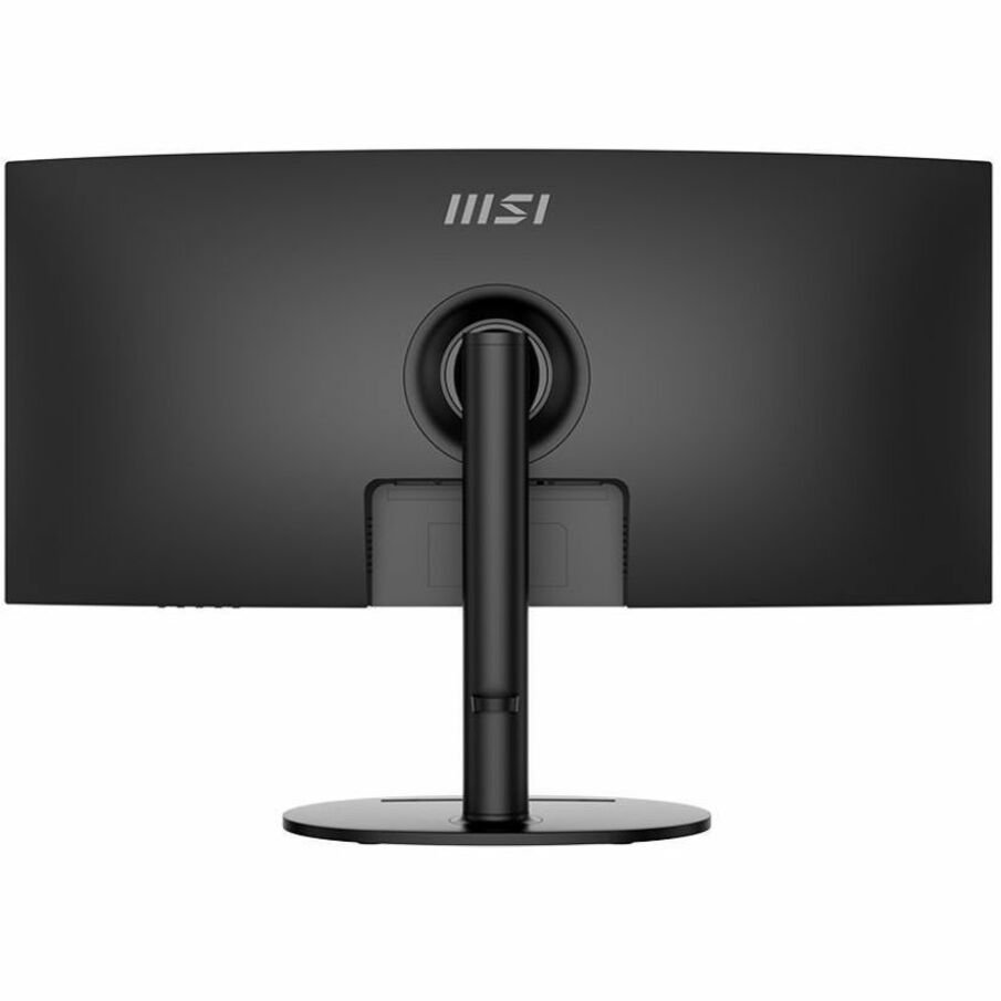 MSI Modern MD342CQP Curved Monitor; Matt Schwarz; 34" Bildschirm; VA-Panel; 3440x1440 (UWQHD) Auflösung; Adaptive-Sync; HDR bereit; blendfrei mit schmalem Rahmen: 120Hz Wiederholfrequenz; Neigung Drehung Höhenverstellung und Pivot einstellbar