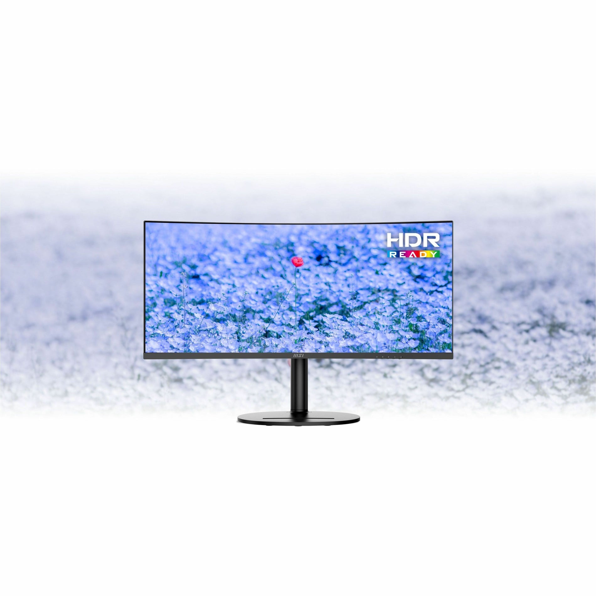 MSI Modern MD342CQP Curved Monitor; Matt Schwarz; 34" Bildschirm; VA-Panel; 3440x1440 (UWQHD) Auflösung; Adaptive-Sync; HDR bereit; blendfrei mit schmalem Rahmen: 120Hz Wiederholfrequenz; Neigung Drehung Höhenverstellung und Pivot einstellbar