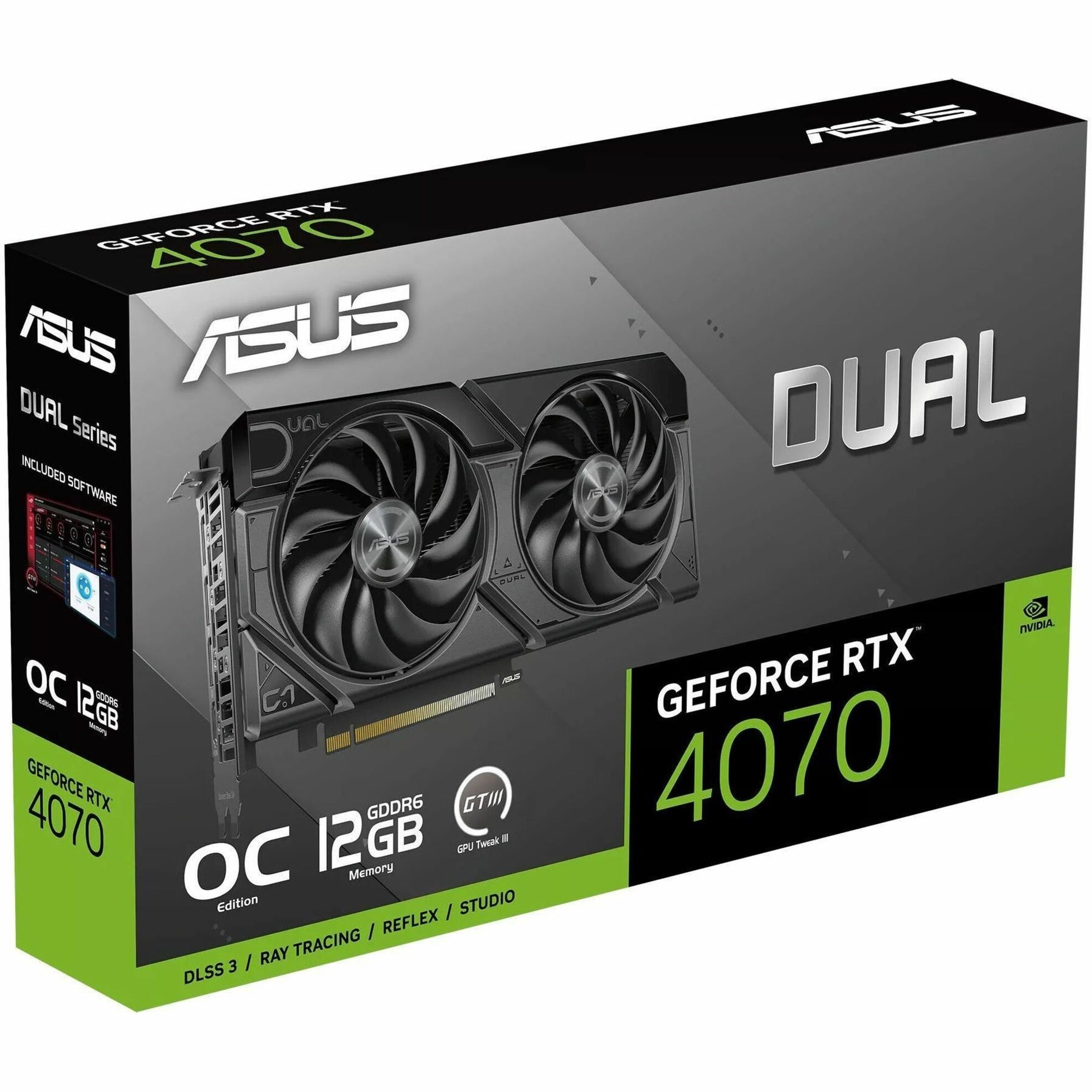 Asus NVIDIA GeForce RTX 4070 Graphic Card - 12 GB GDDR6 (DUAL-RTX4070-O12GD6-EVO)