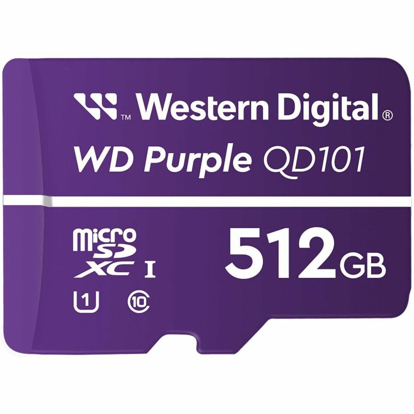 WD Purple SC QD101 512GB microSDXC Ultra Endurance Memory Card, Class 10/UHS-I (U1), 24/7 Continuous Recording, Card Health Monitoring, -25°C to 85°C - WDD512G1P0C-85AEL0 (3 Year Warranty)