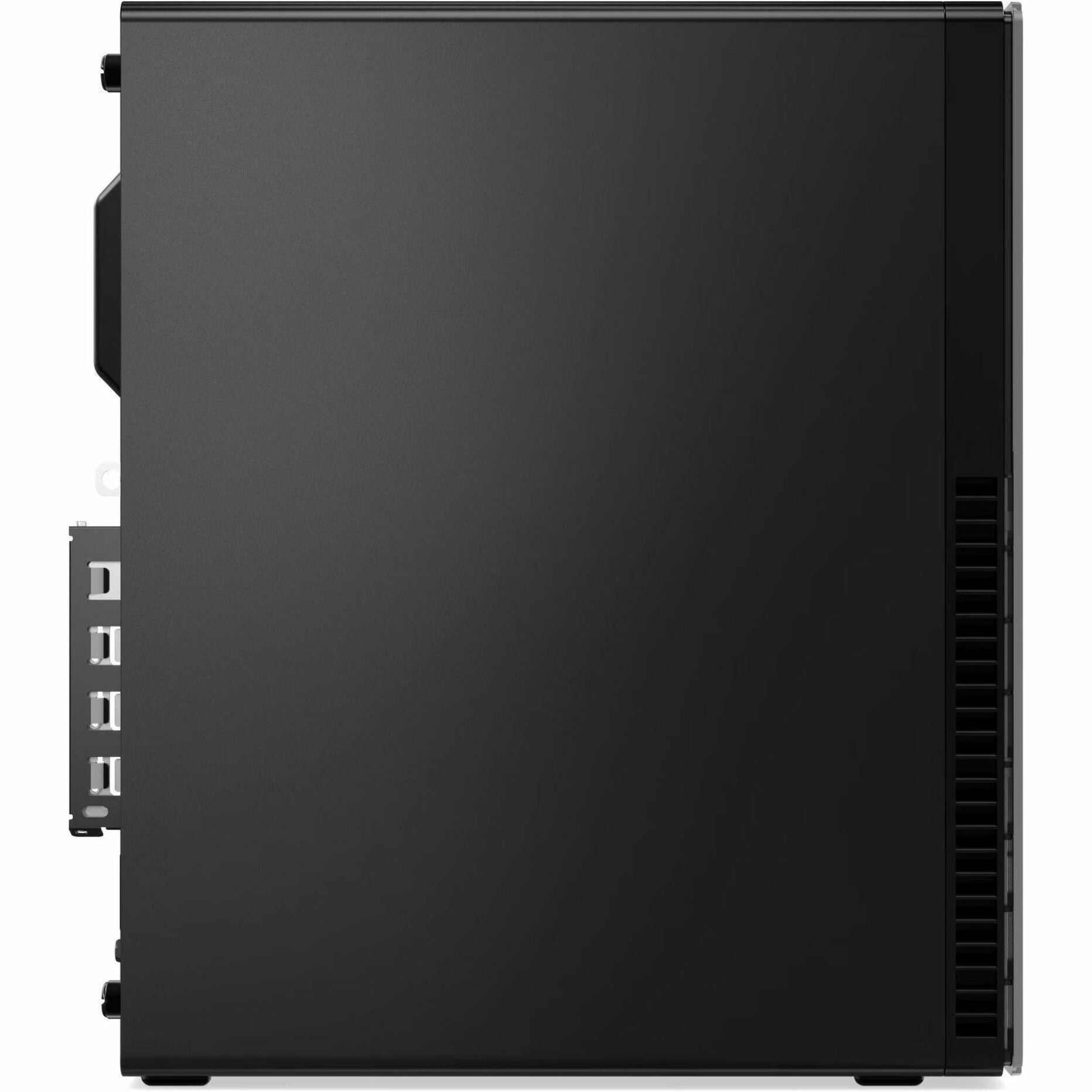 Side view of Lenovo ThinkCentre M90s Gen 5 showing sleek panel design and ventilation-alternate-image4