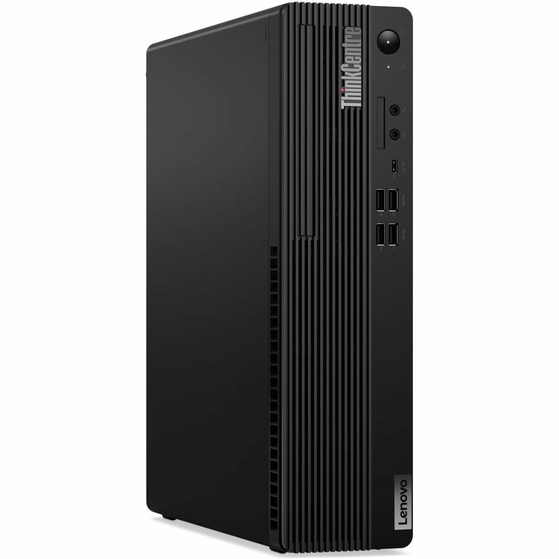 Angular view of Lenovo ThinkCentre M90s Gen 5 showing compact design and port accessibility-alternate-image6