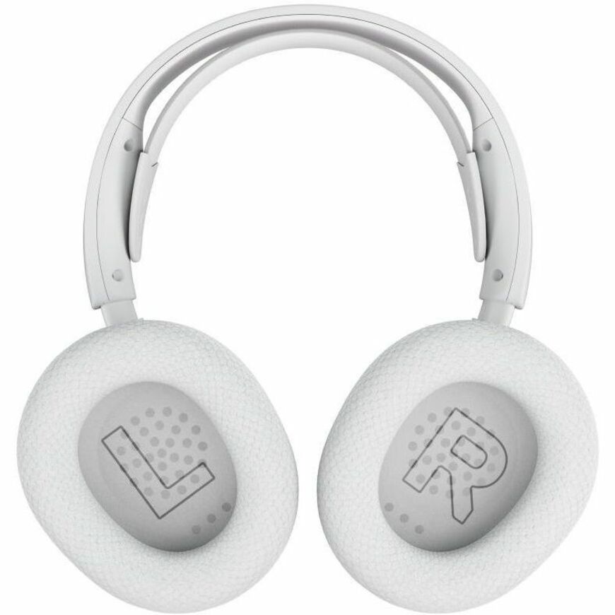 Close-up of Arctis Nova 5's ear cushions showing L/R indicators-alternate-image9