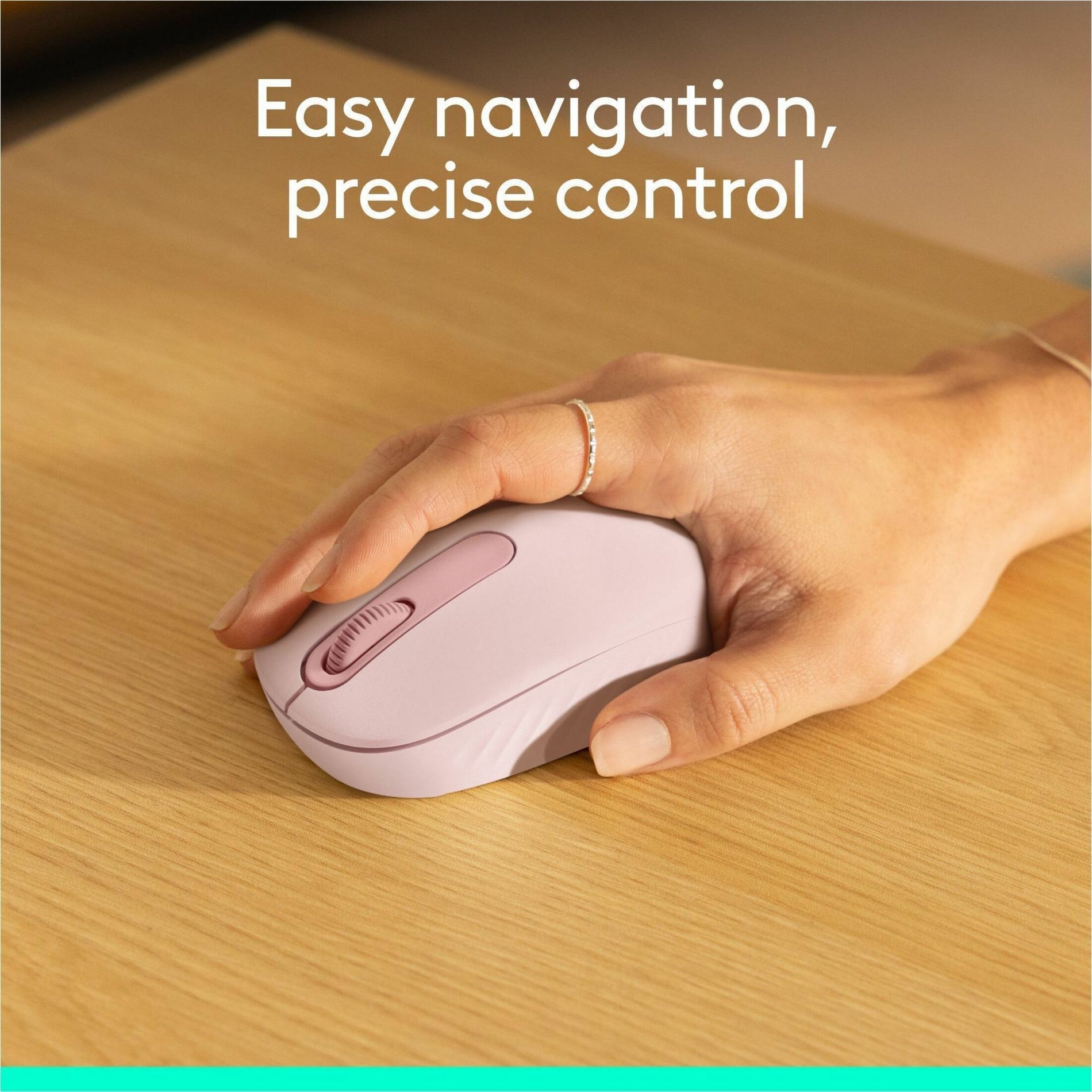 Hand using Logitech M196 mouse showing precise control and navigation-alternate-image5